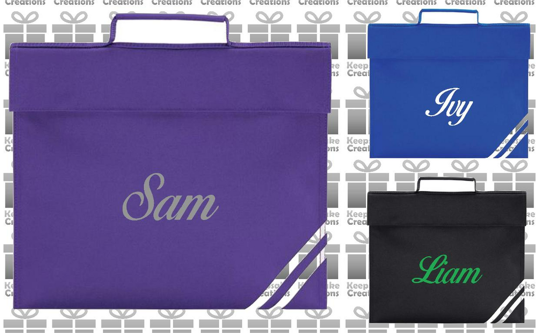 Personalised CURLY Design Book Bag