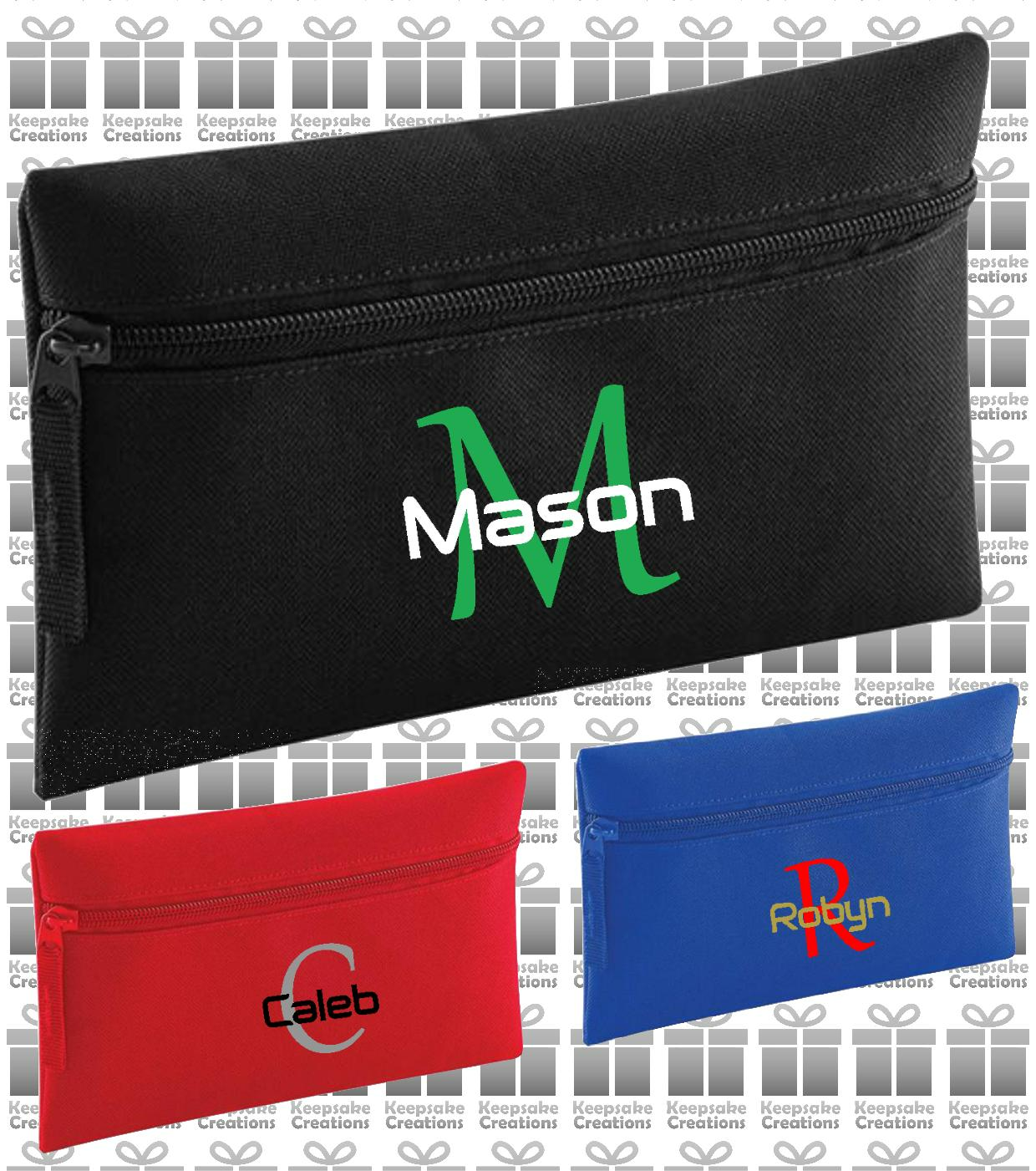 Personalised Monogram STANDARD Design Pencil Case