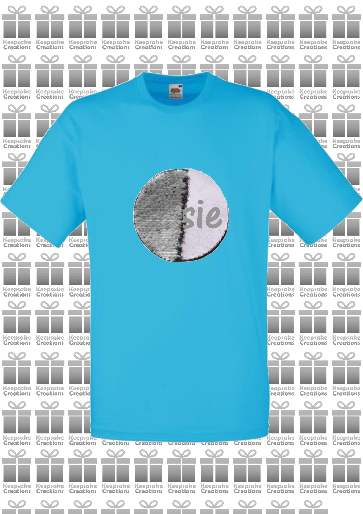 Personalised Unisex Standard Flip Sequin T-shirt #ABGP