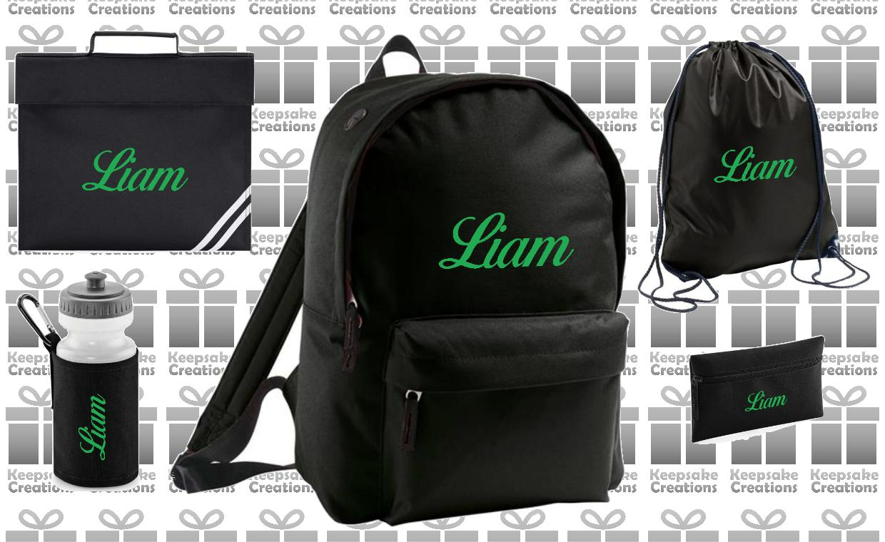 Personalised CURLY Design School Accessories Bundle #1
