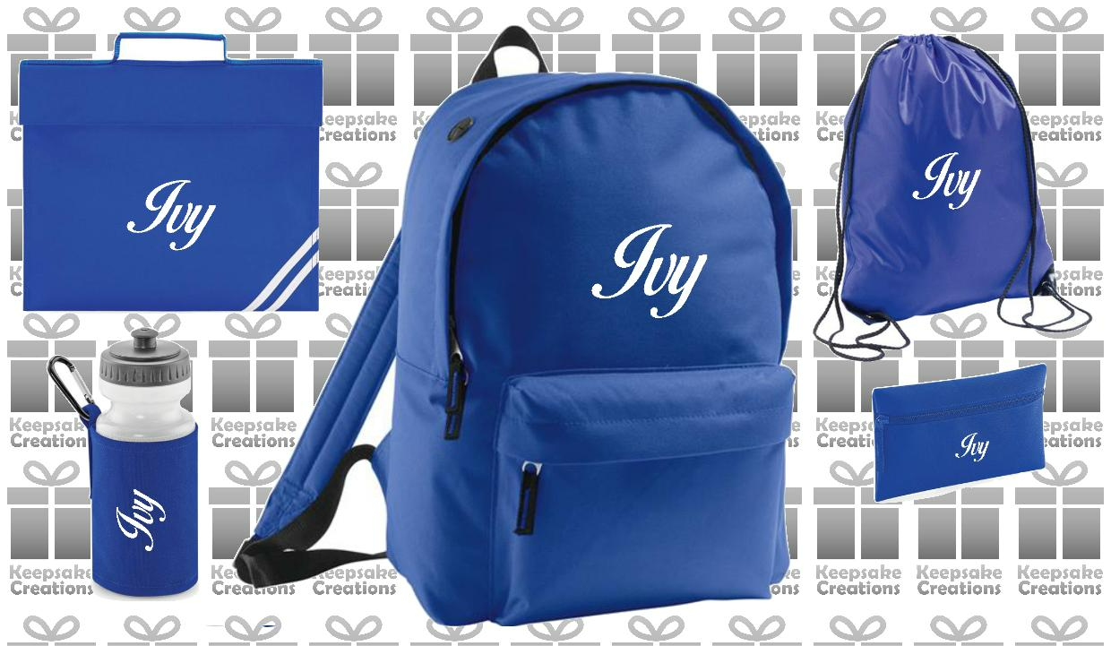 Personalised CURLY Design School Accessories Bundle #1