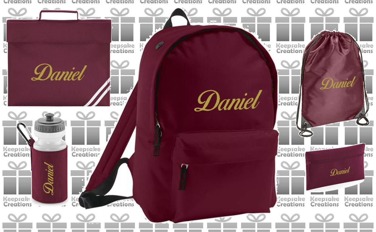 Personalised CURLY Design School Accessories Bundle #1