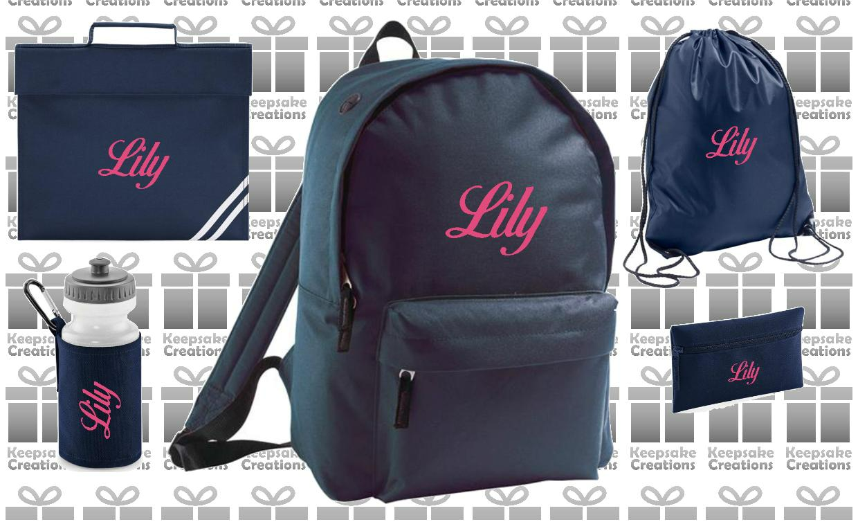 Personalised CURLY Design School Accessories Bundle #1