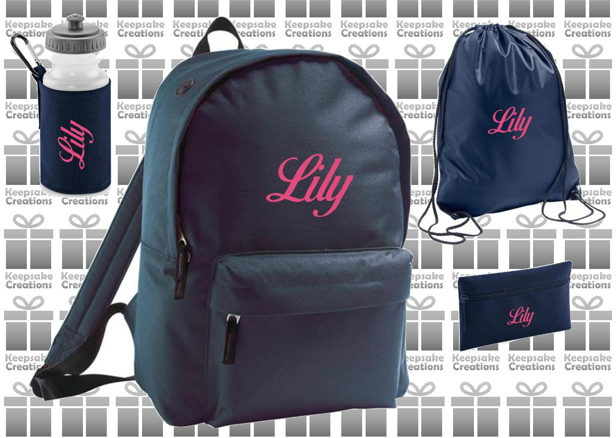 Personalised CURLY Design School Accessories Bundle #2