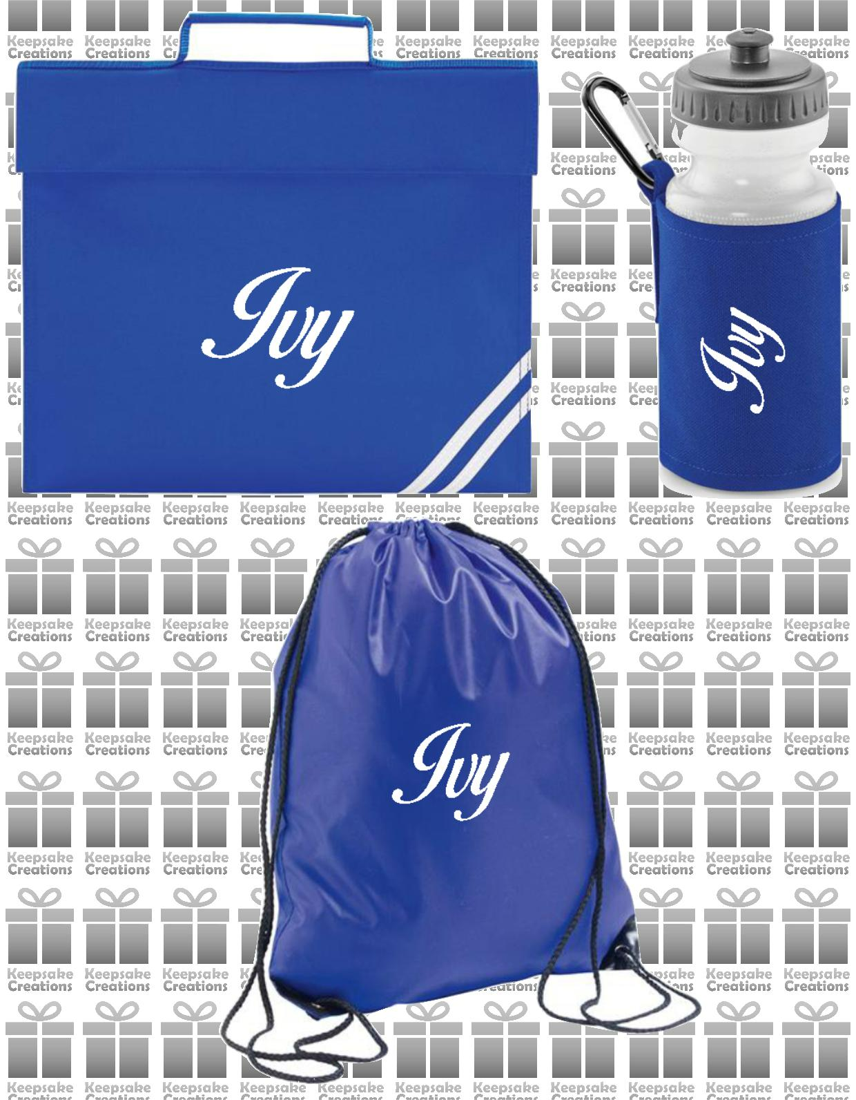 Personalised CURLY Design School Accessories Bundle #3