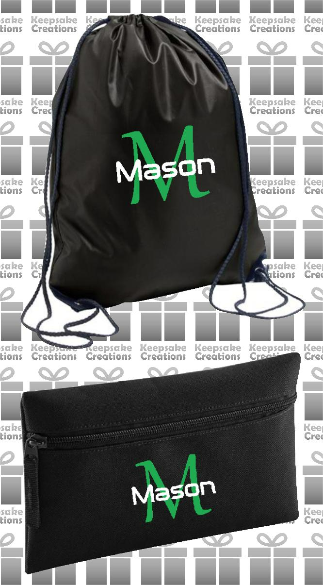 Personalised Monogram STANDARD Design School Accessories Bundle #4