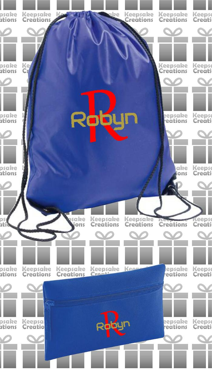 Personalised Monogram STANDARD Design School Accessories Bundle #4
