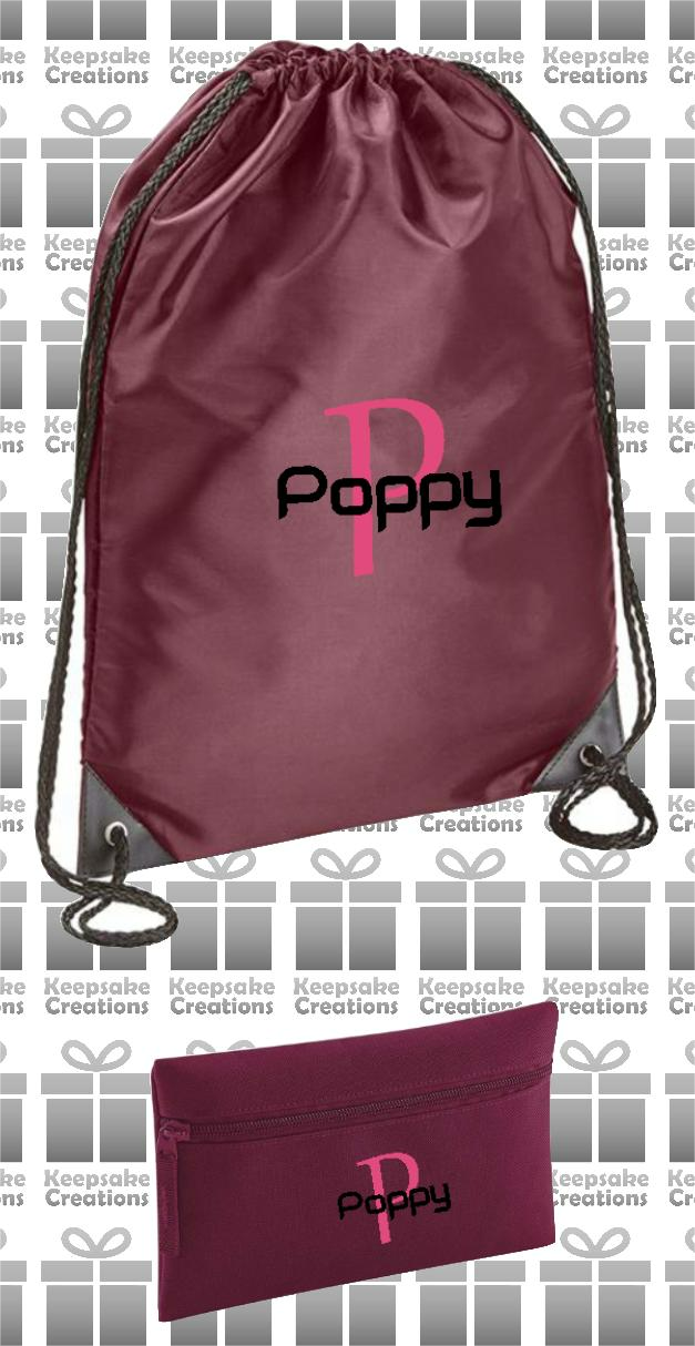 Personalised Monogram STANDARD Design School Accessories Bundle #4