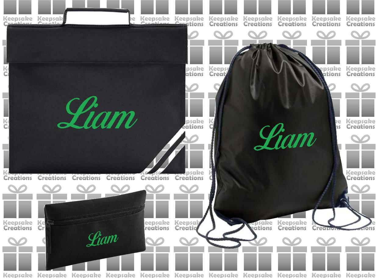Personalised CURLY Design School Accessories Bundle #5