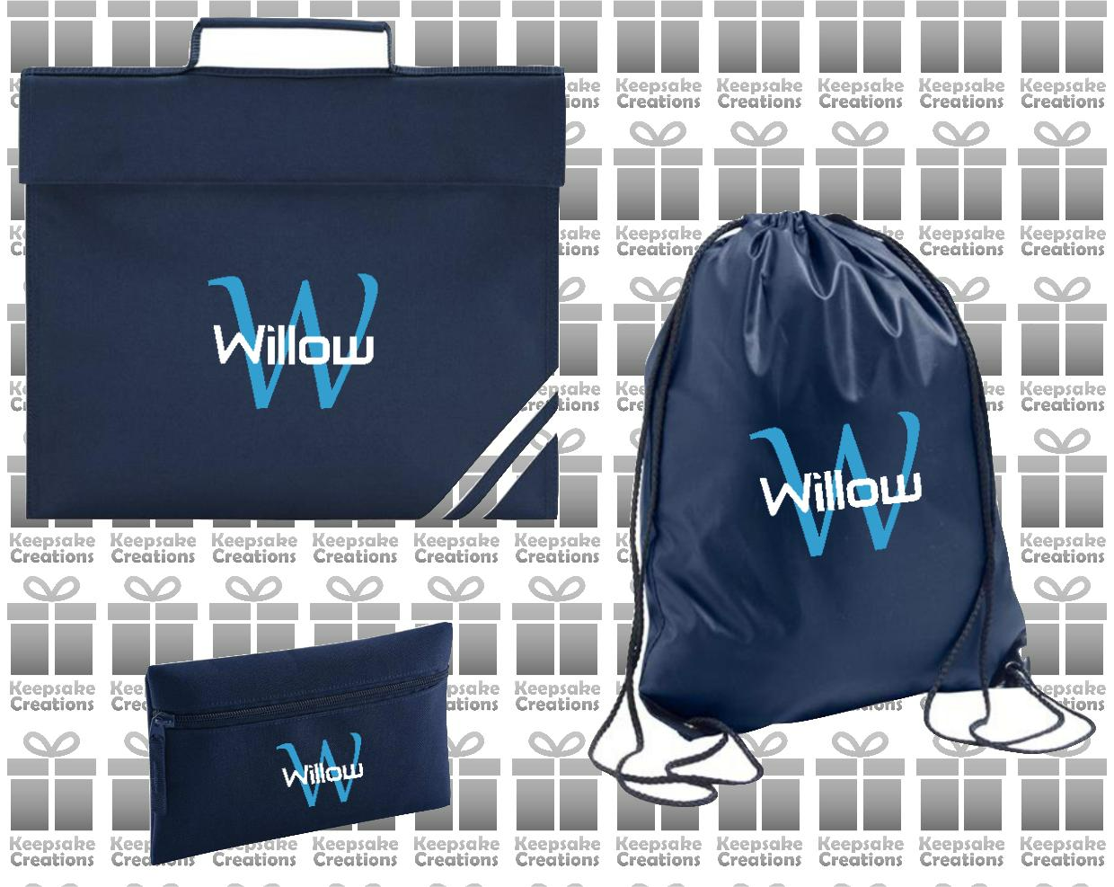 Personalised Monogram STANDARD Design School Accessories Bundle #5