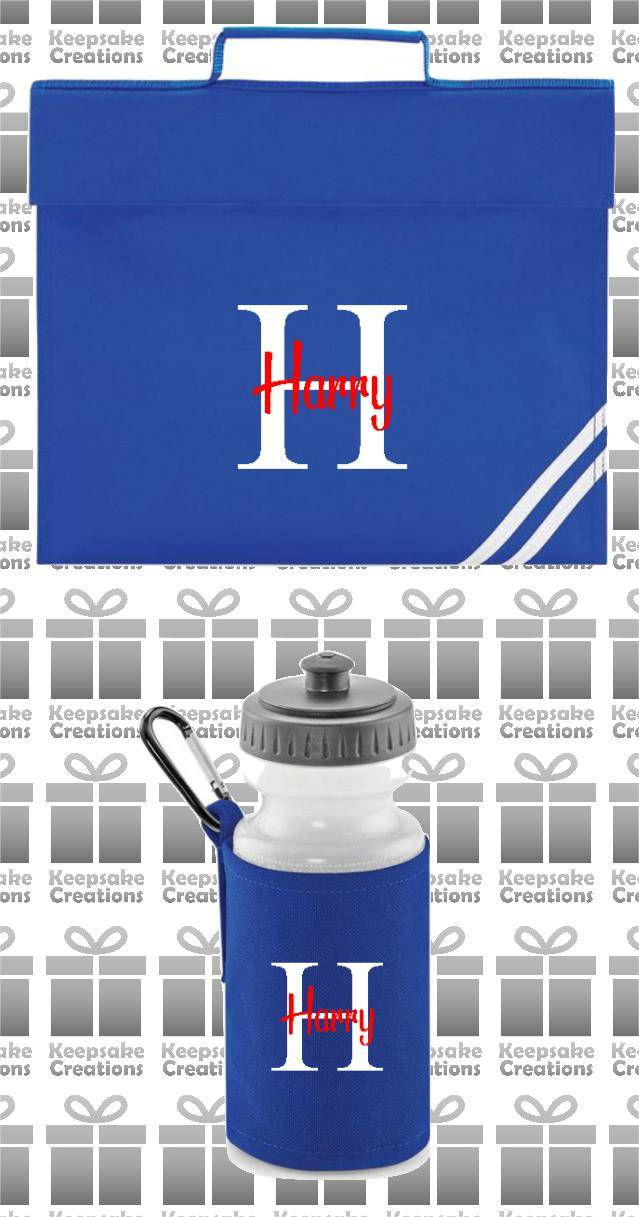 Personalised Monogram CURLY Design School Accessories Bundle #6