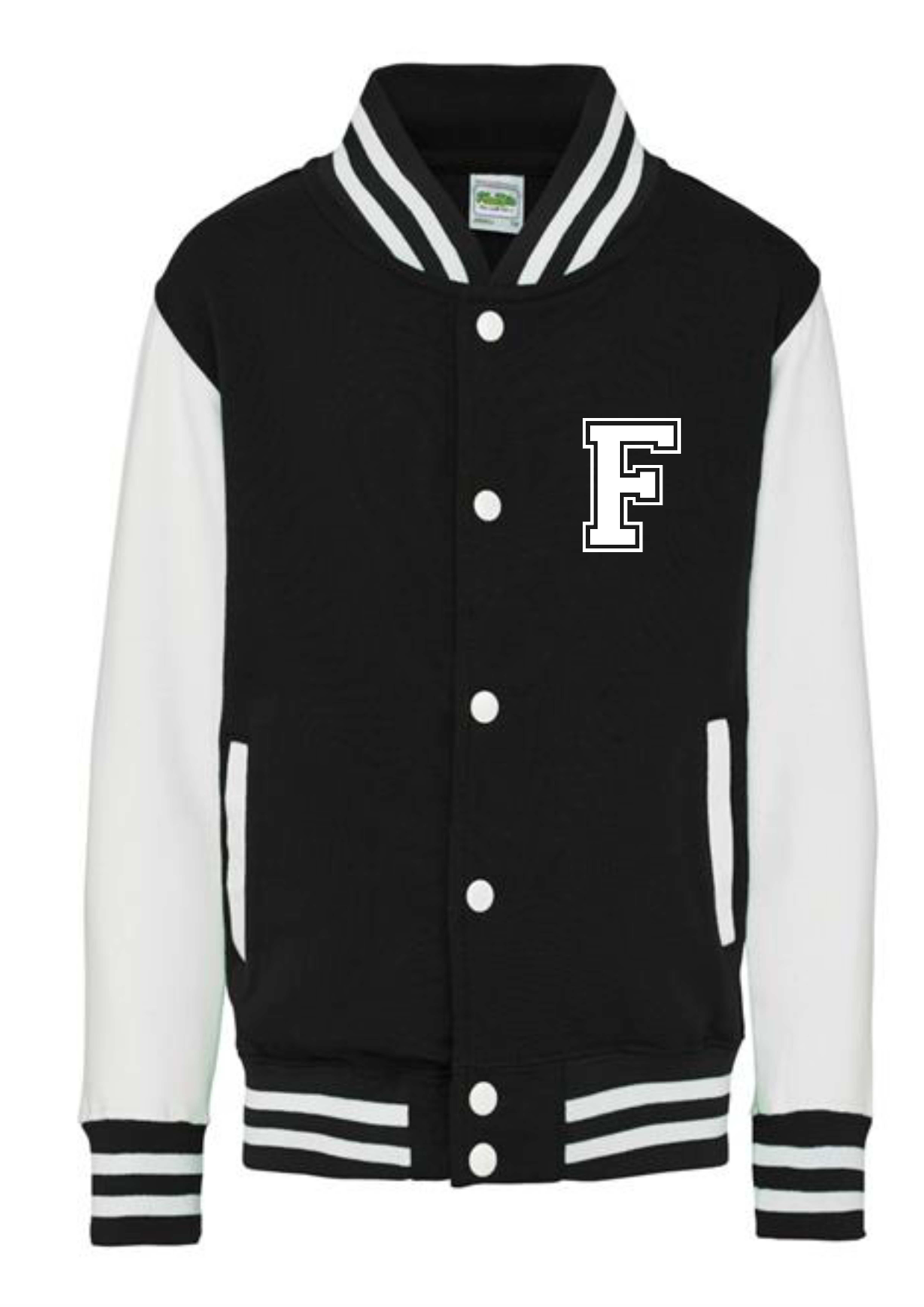 Personalised Kids Varsity College Jacket - Name and Number - #W
