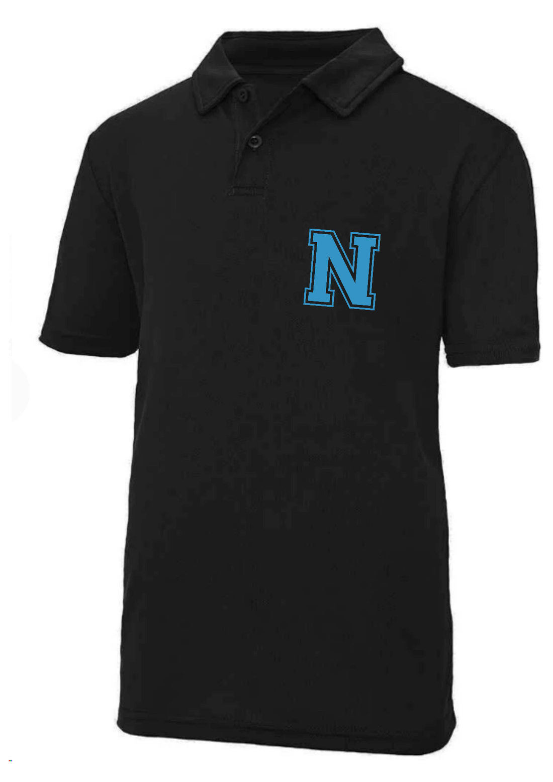 Personalised Mens Black Varsity Design Polo Shirt Small