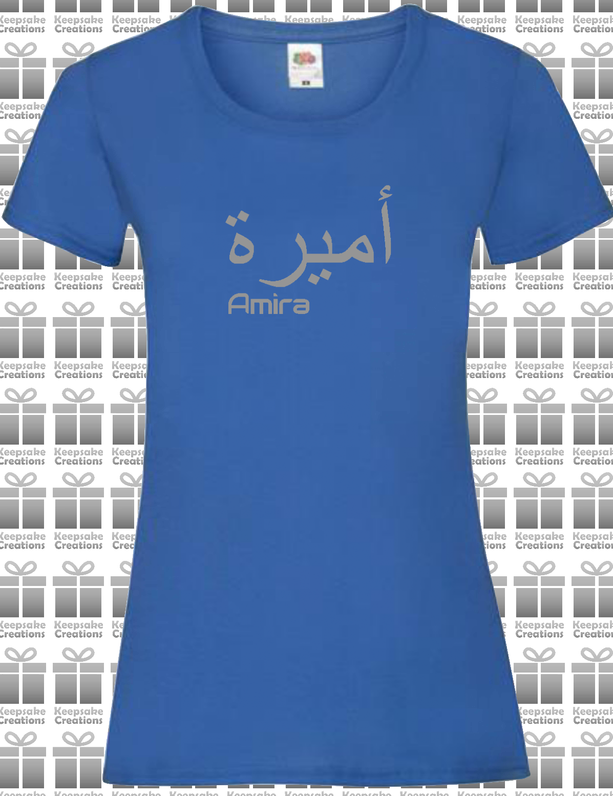 Personalised Women's Arabic English T-shirt #BBG