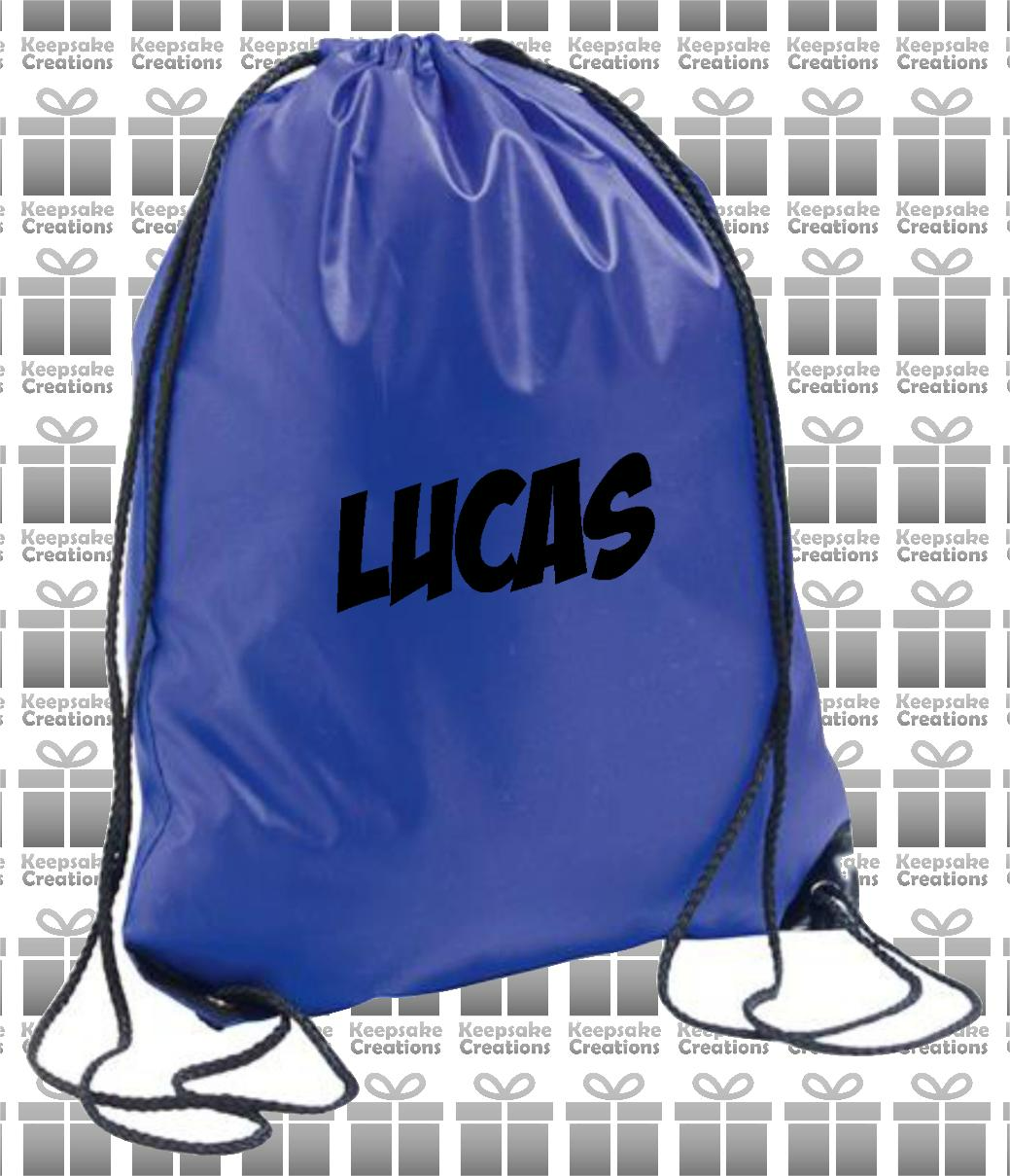 Personalised SUPERHERO Design Drawstring Gym Bag