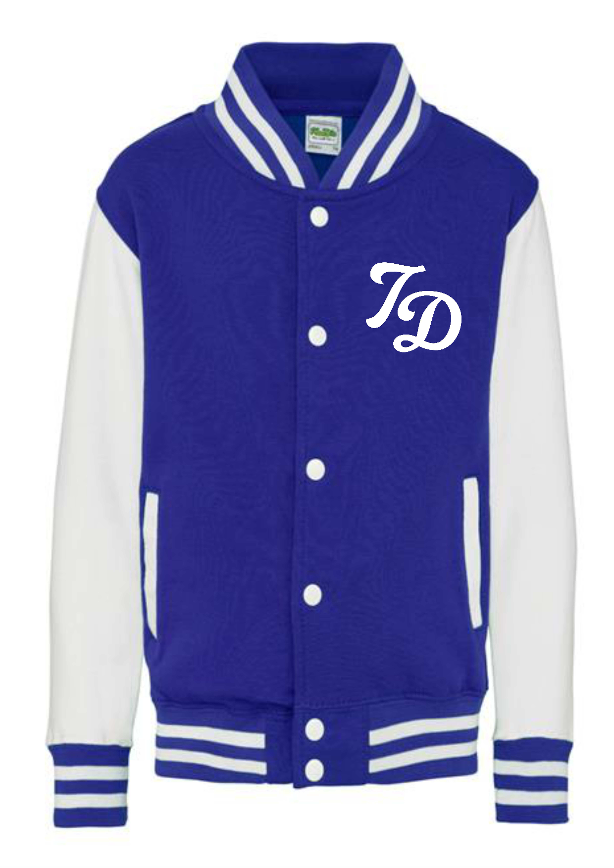 Personalised Kids Varsity College Jacket - Swash Design - #W