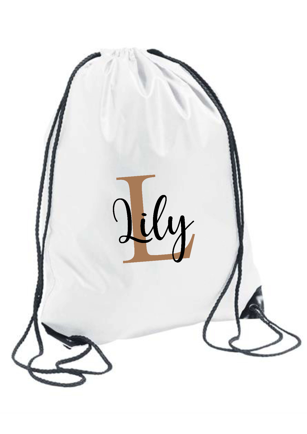 Personalised Monogram Drawstring Gym Bag Toy Bag Snack Bag