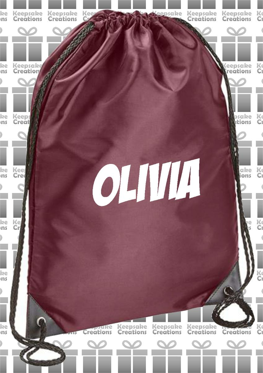 Personalised SUPERHERO Design Drawstring Gym Bag