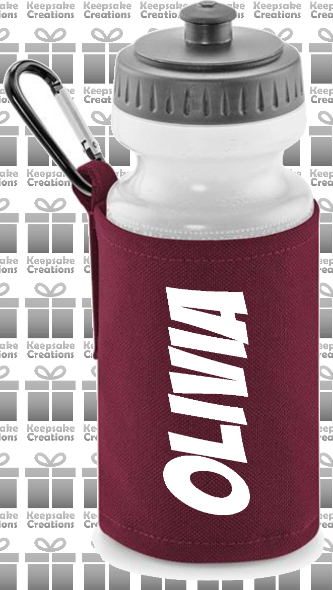 Personalised SUPERHERO Design Reusable Water Bottle with Holder