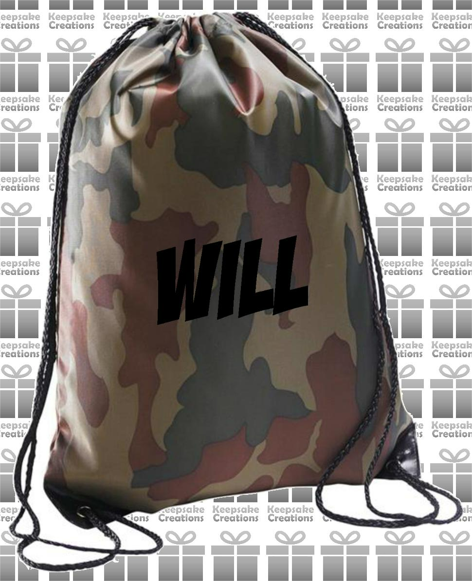 Personalised SUPERHERO Design Drawstring Gym Bag