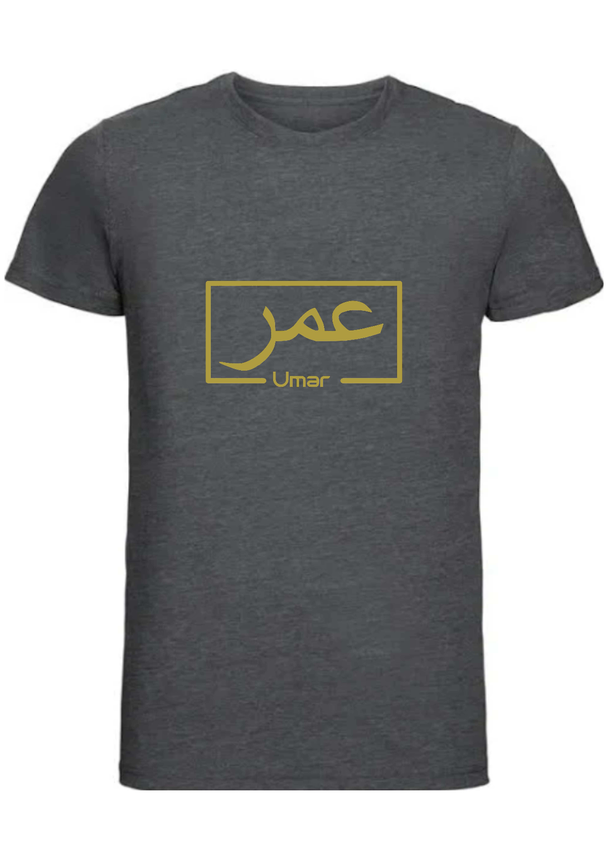 Personalised Mens Slim Fit Charcoal Arabic T-shirt M
