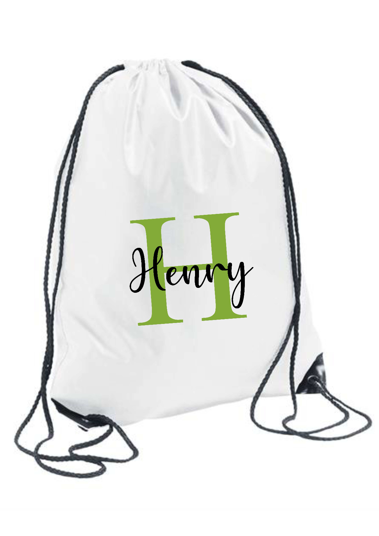 Personalised Monogram Drawstring Gym Bag Toy Bag Snack Bag