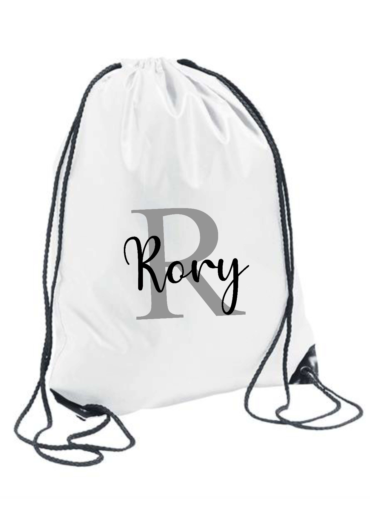 Personalised Monogram Drawstring Gym Bag Toy Bag Snack Bag