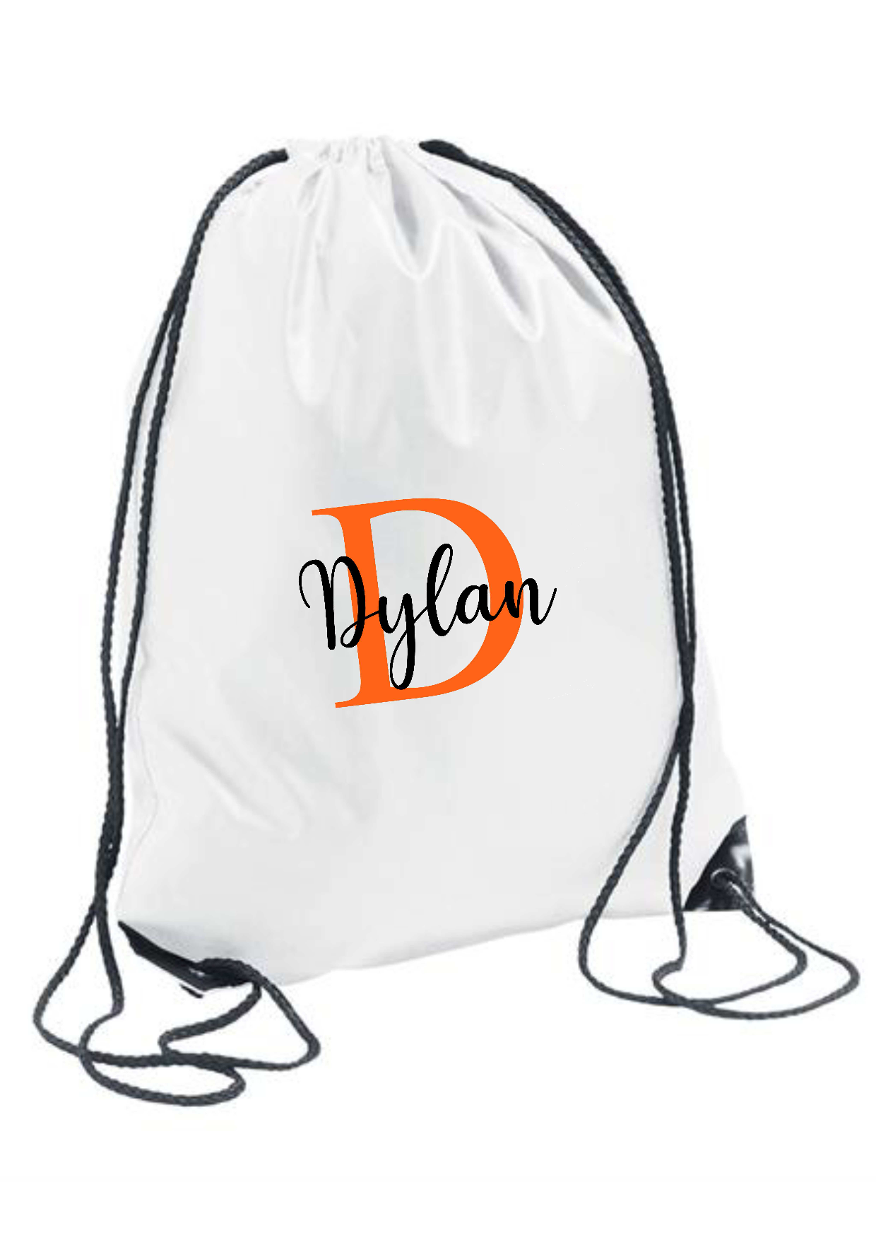 Personalised Monogram Drawstring Gym Bag Toy Bag Snack Bag