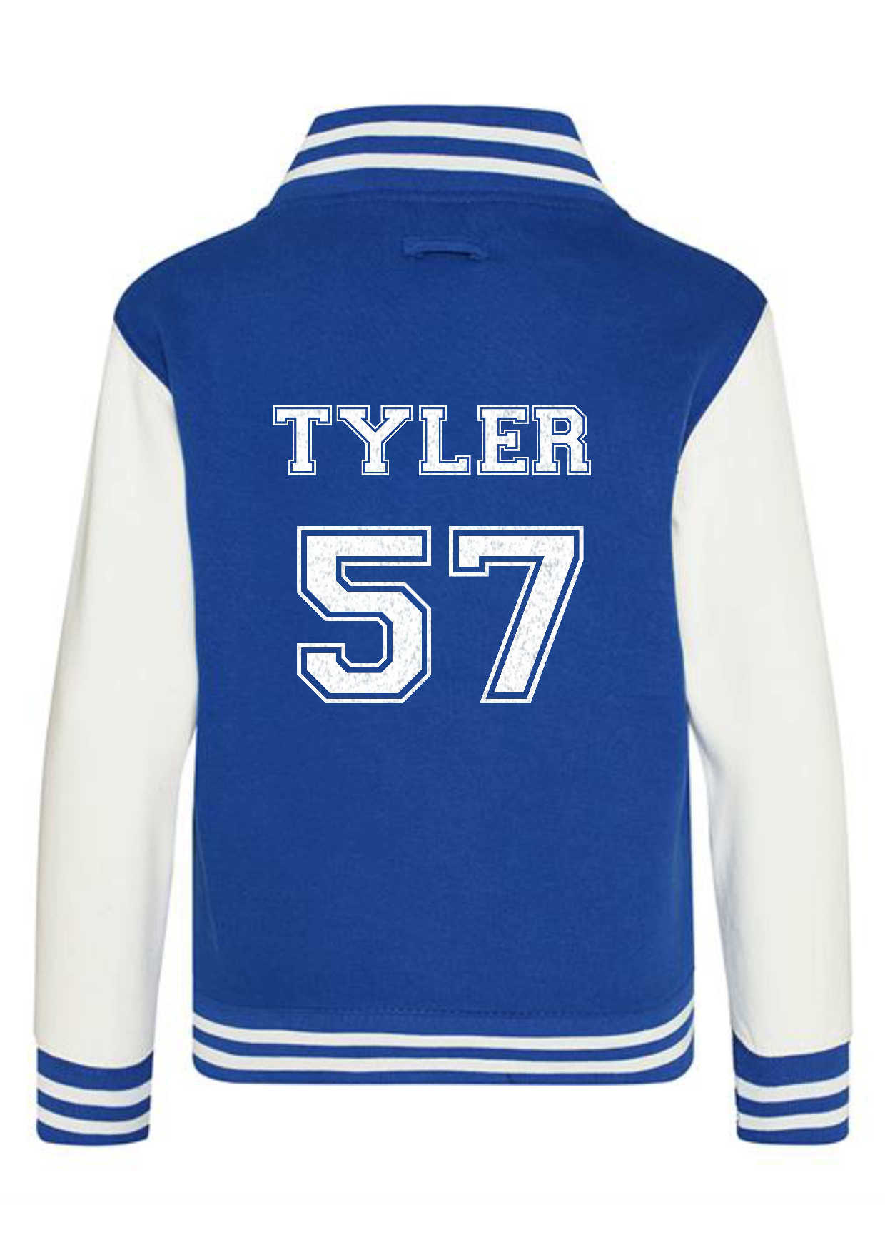 Personalised Kids Varsity College Jacket - Name and Number - #W