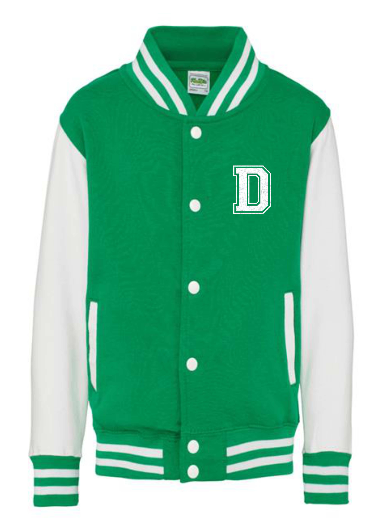 Personalised Kids Varsity College Jacket - Name and Number - #W