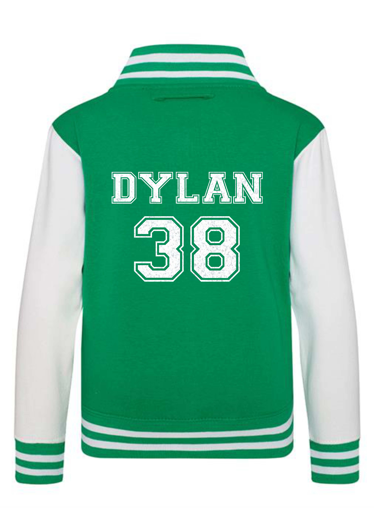 Personalised Kids Varsity College Jacket - Name and Number - #W