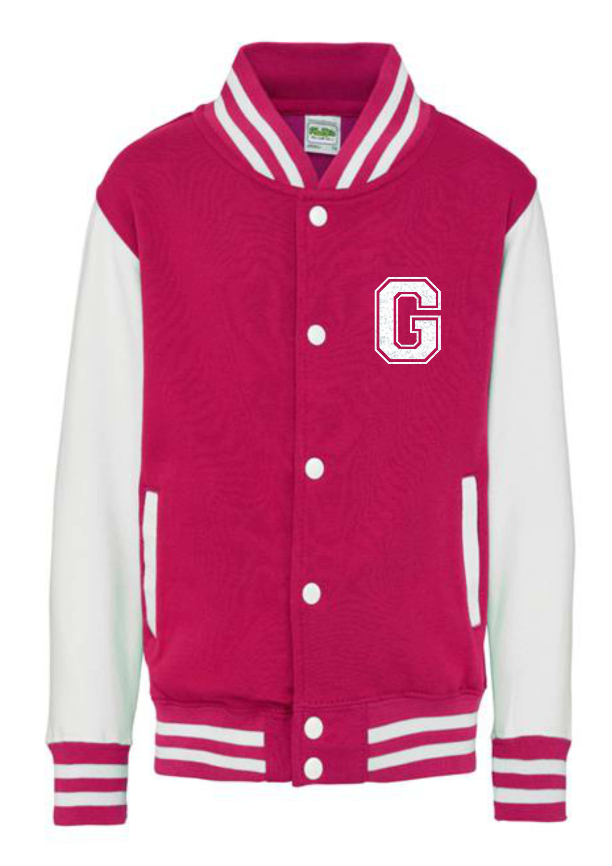 Personalised Kids Varsity College Jacket - Name and Number - #W