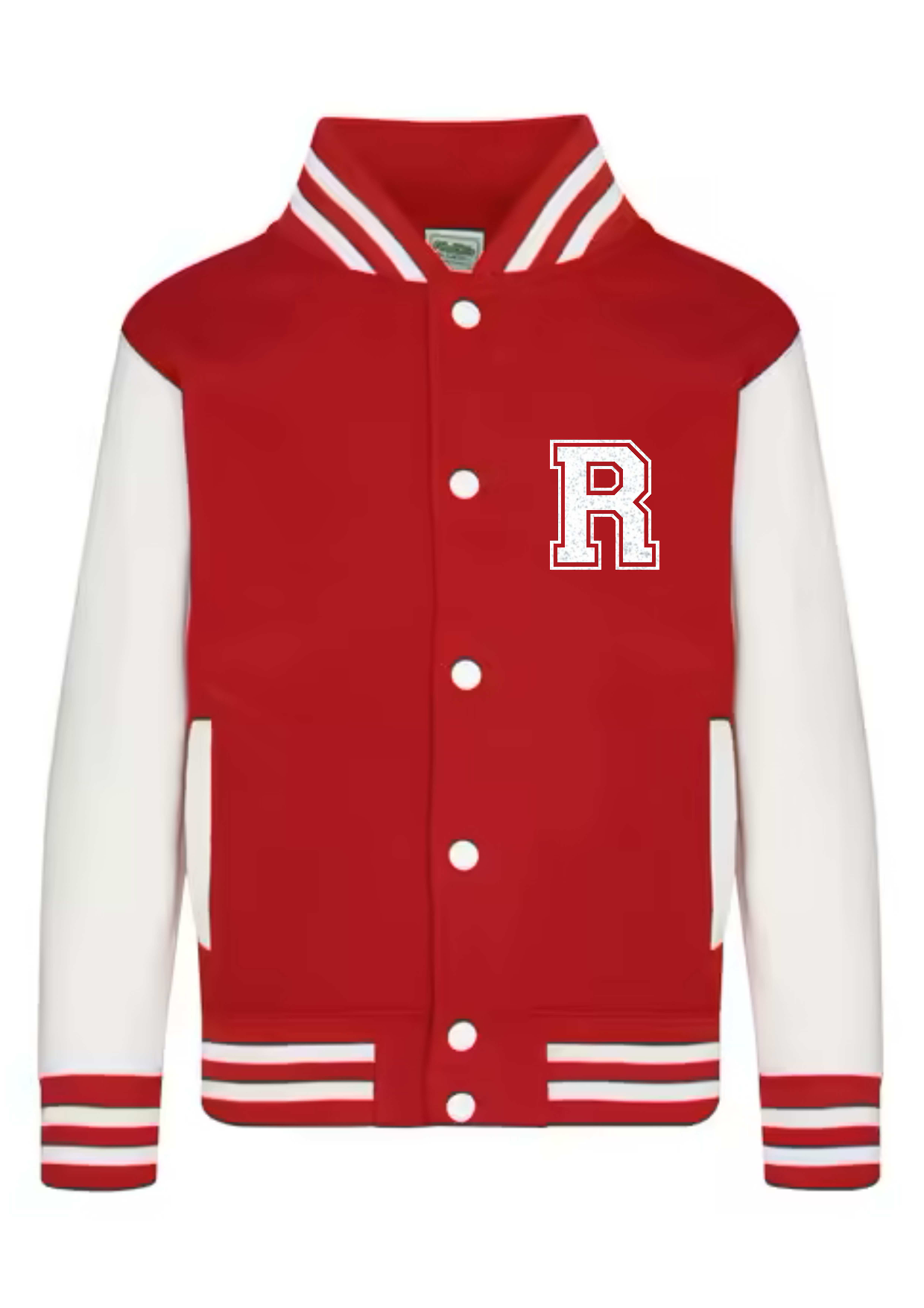 Personalised Kids Varsity College Jacket - Name and Number - #W
