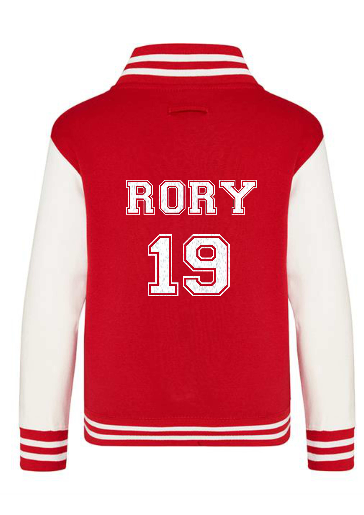 Personalised Kids Varsity College Jacket - Name and Number - #W