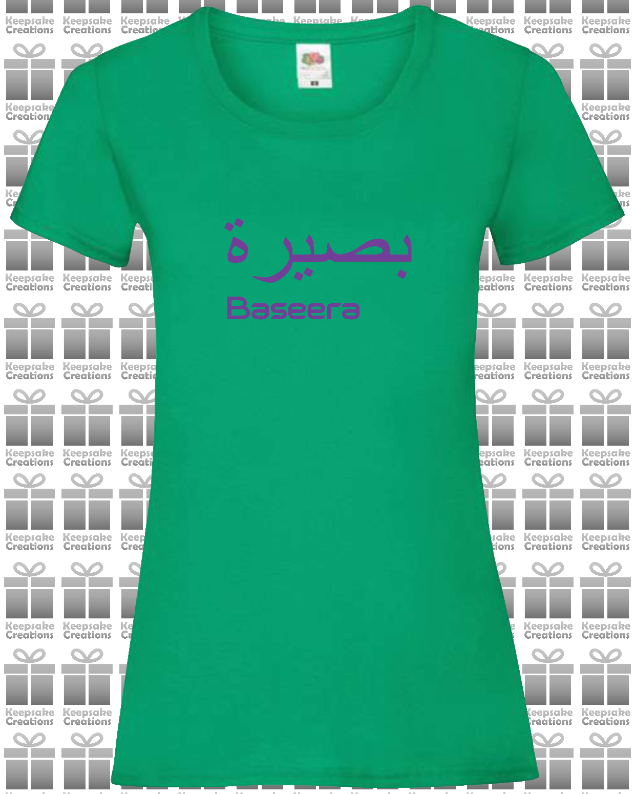 Personalised Women's Arabic English T-shirt #BBG