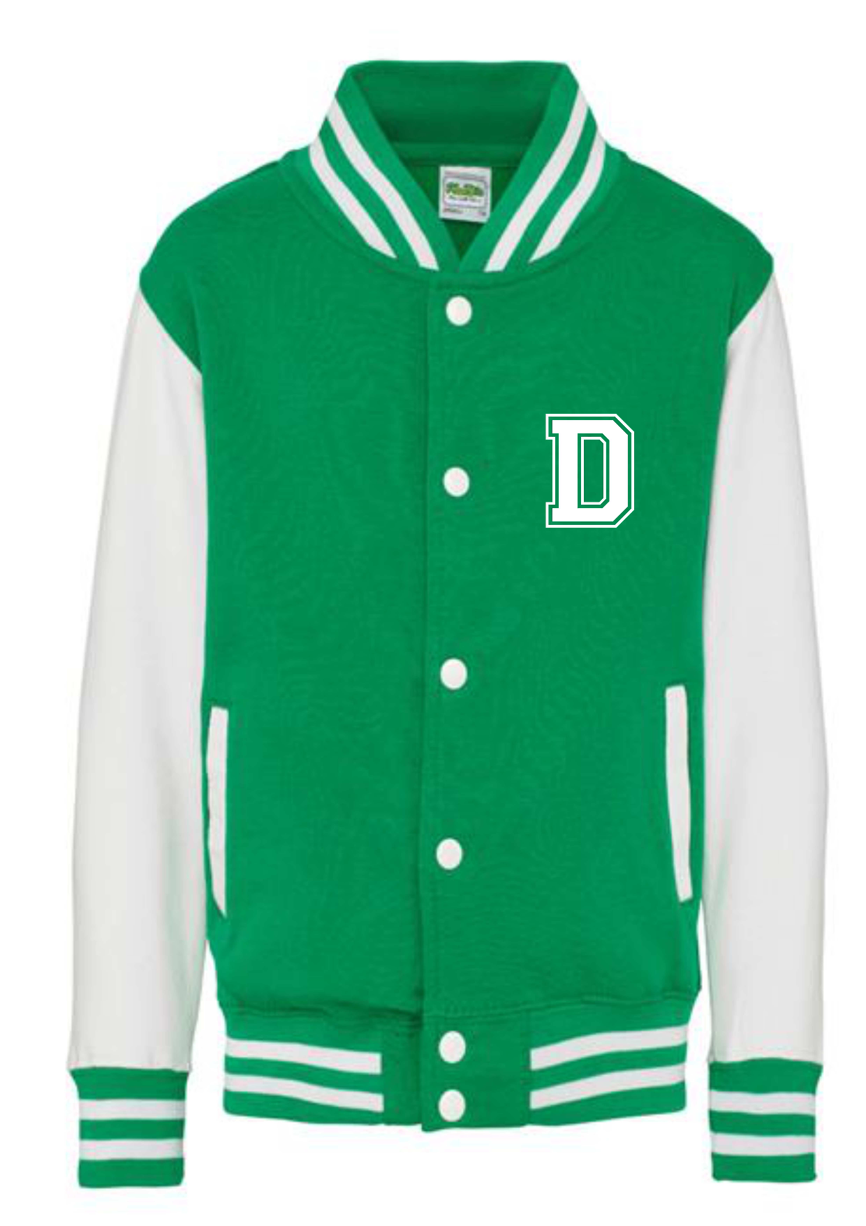 Personalised Kids Varsity College Jacket - Name and Number - #W