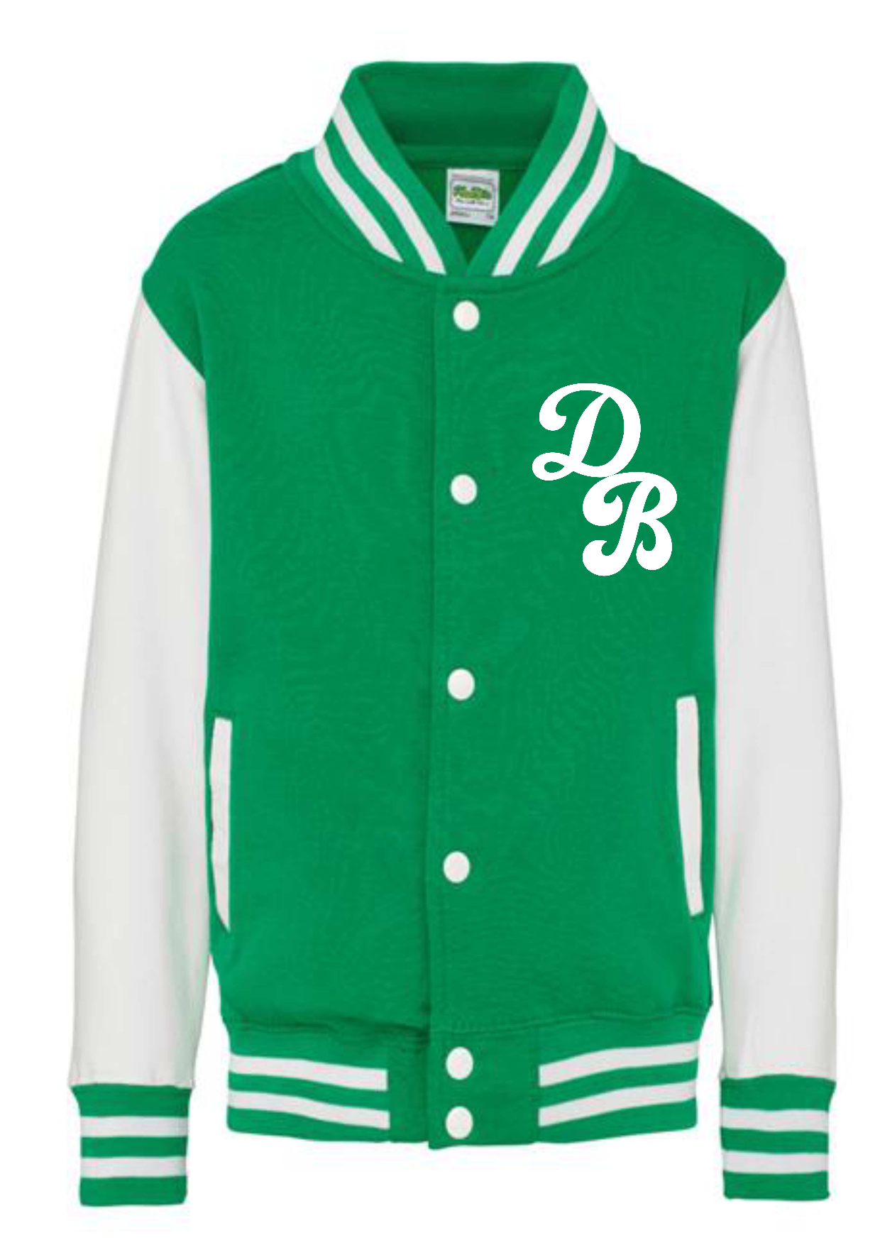 Personalised Kids Varsity College Jacket - Swash Design - #W