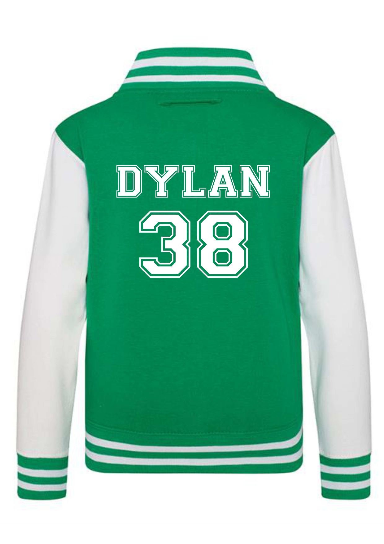 Personalised Kids Varsity College Jacket - Name and Number - #W