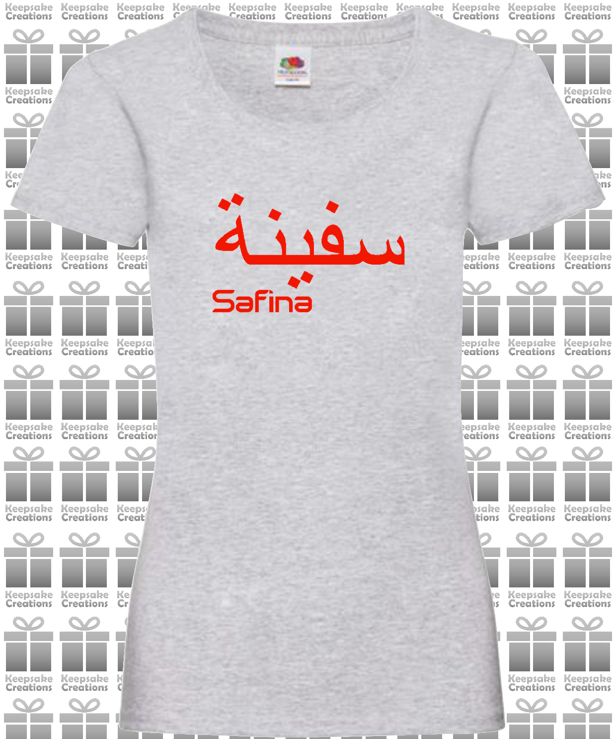Personalised Women's Arabic English T-shirt #GP