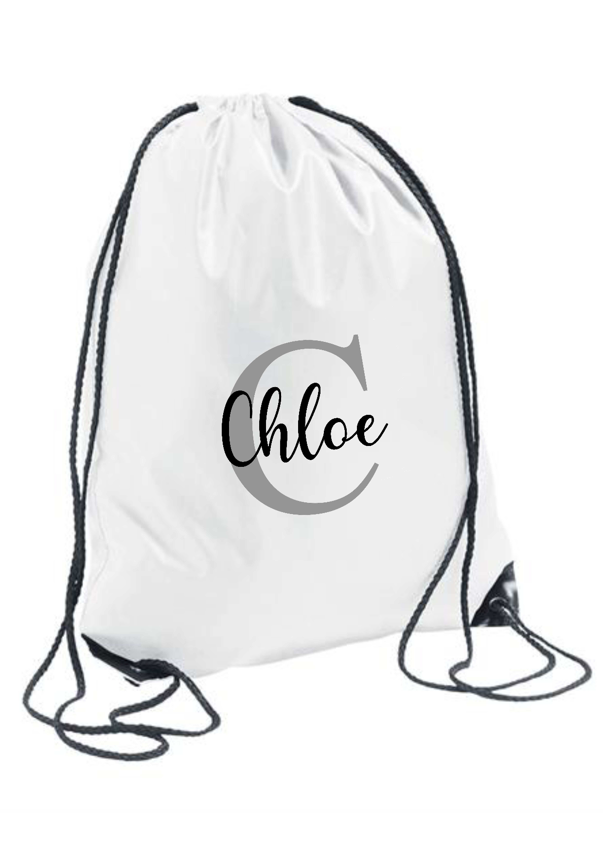 Personalised Monogram Drawstring Gym Bag Toy Bag Snack Bag