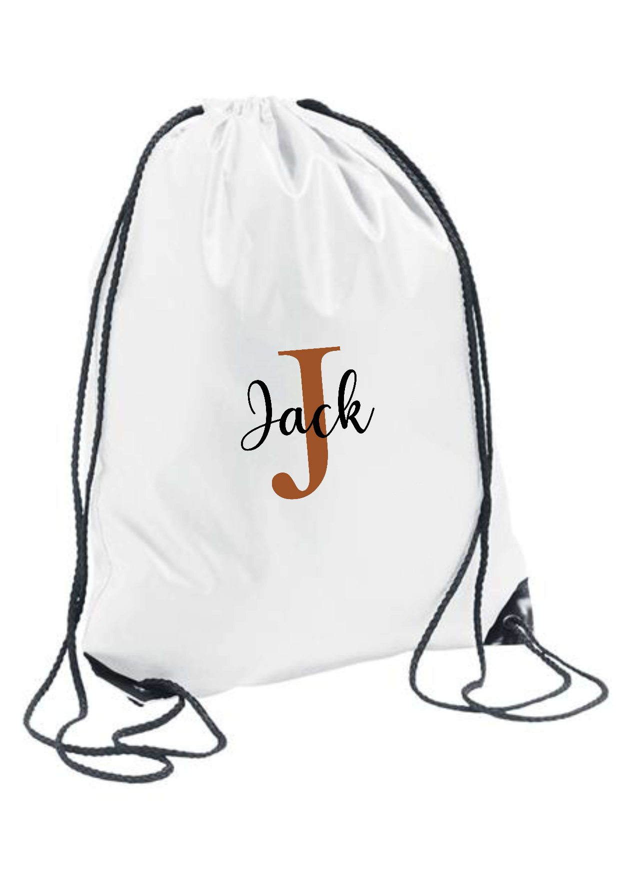 Personalised Monogram Drawstring Gym Bag Toy Bag Snack Bag