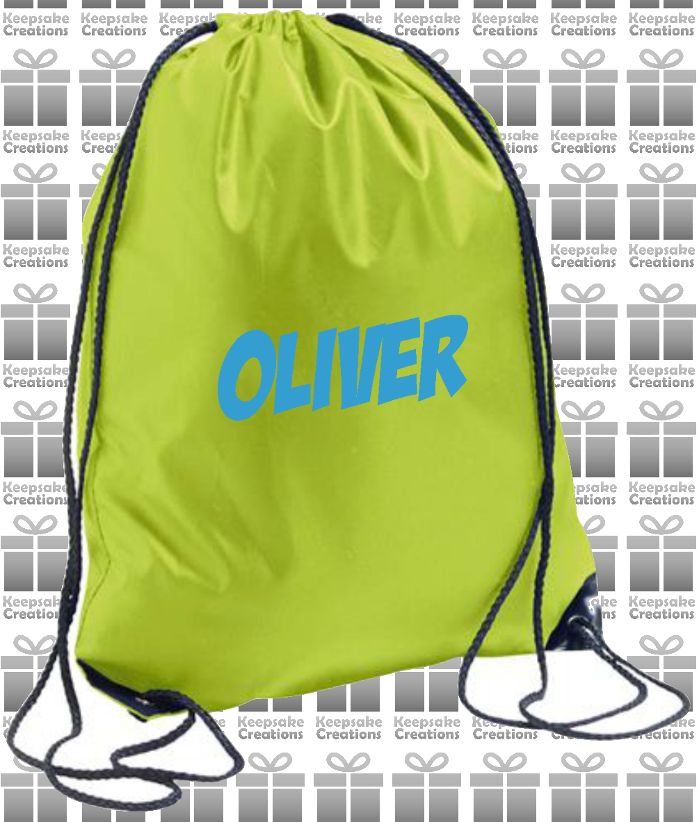 Personalised SUPERHERO Design Drawstring Gym Bag