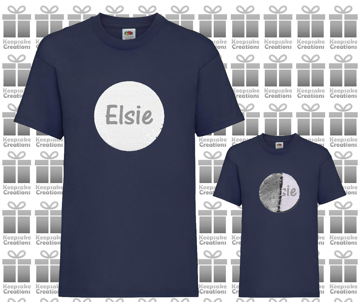 Personalised Kids Flip Sequin Circle T-shirt #BNPY