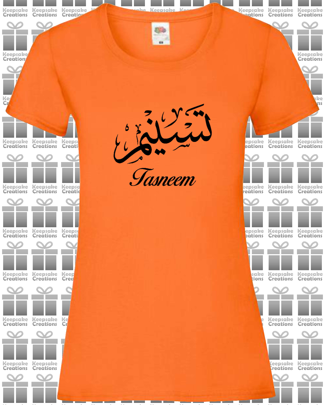 Personalised Women's Arabic Calligraphy T-shirt #BNO