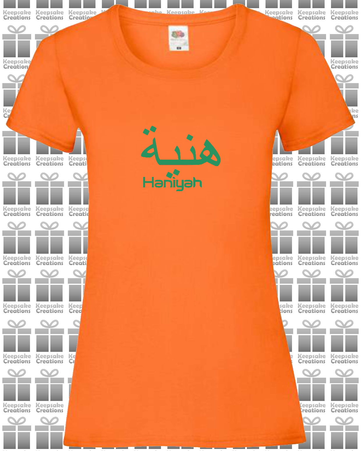 Personalised Women's Arabic English T-shirt #BNO