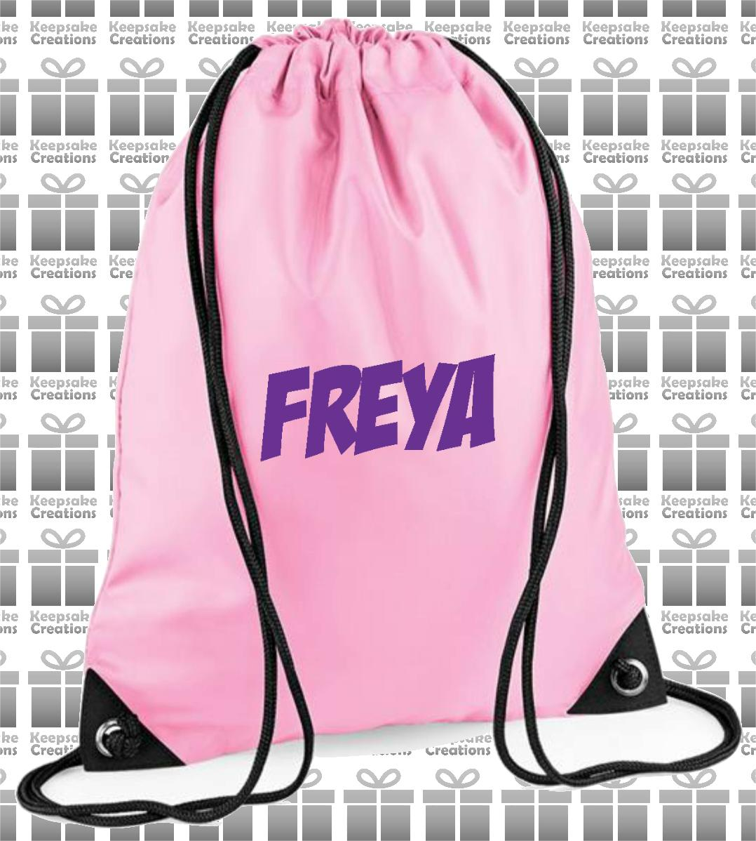 Personalised SUPERHERO Design Drawstring Gym Bag
