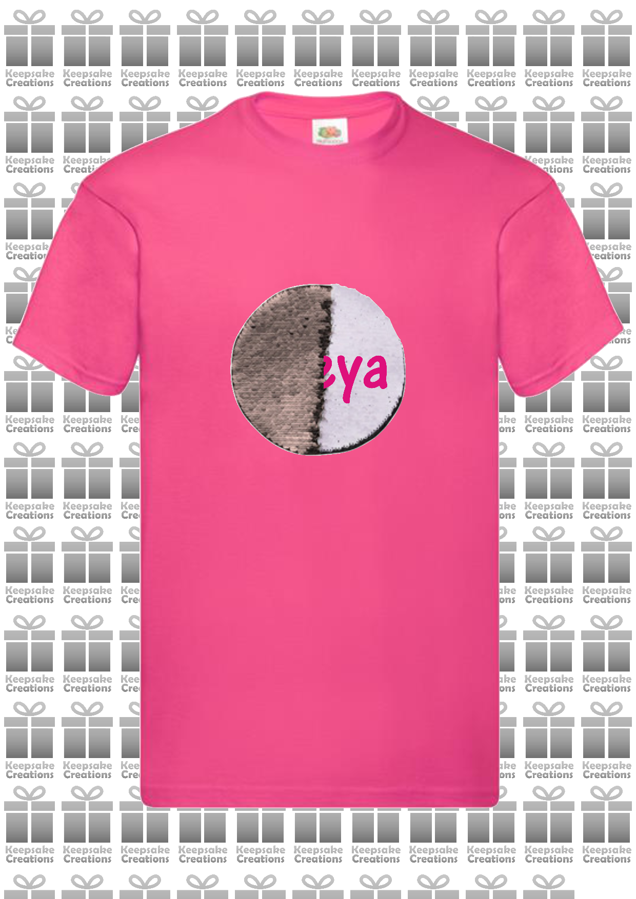 Personalised Unisex Standard Flip Sequin T-shirt #ABGP