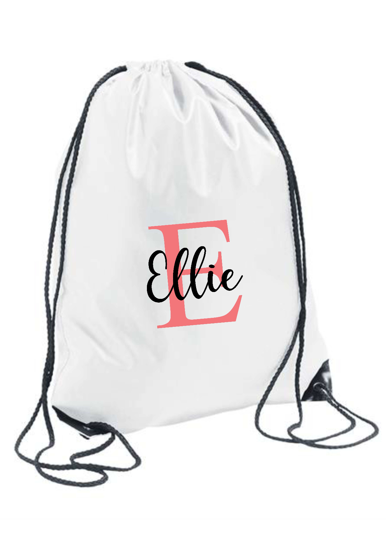 Personalised Monogram Drawstring Gym Bag Toy Bag Snack Bag
