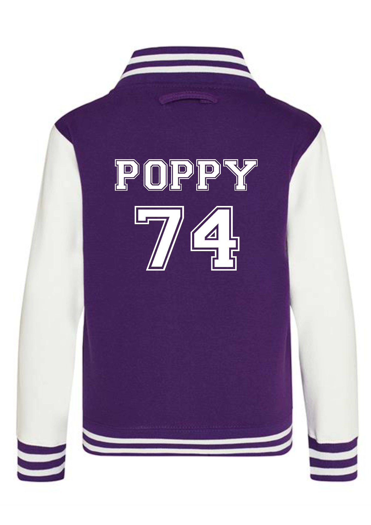Personalised Kids Varsity College Jacket - Name and Number - #W