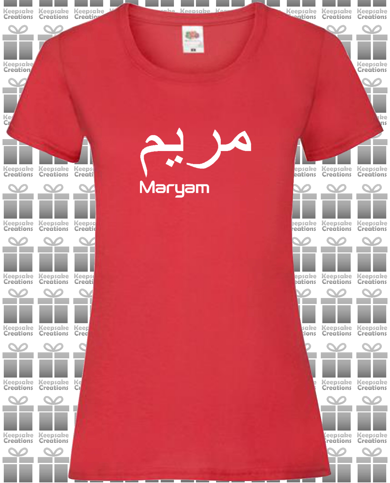 Personalised Women's Arabic English T-shirt #RY